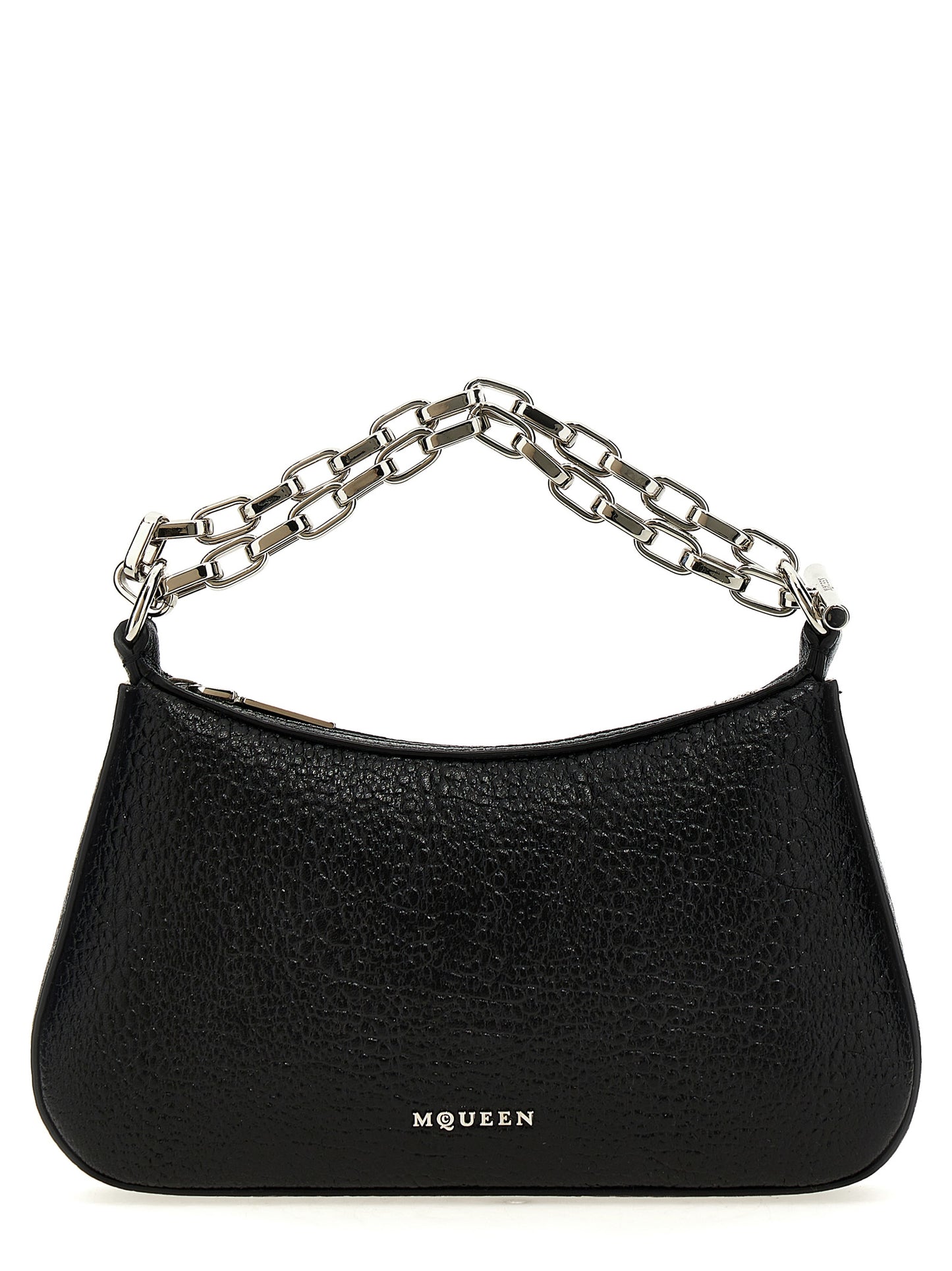 Alexander McQueen Sac Fourre-tout Noir Cuir d'Agneau T-Bar Mini