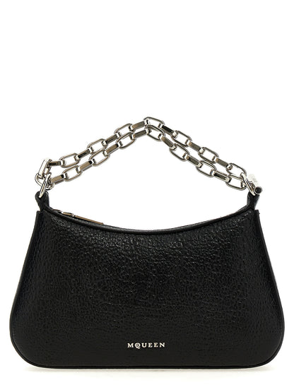 Alexander McQueen Sac Fourre-tout Noir Cuir d'Agneau T-Bar Mini