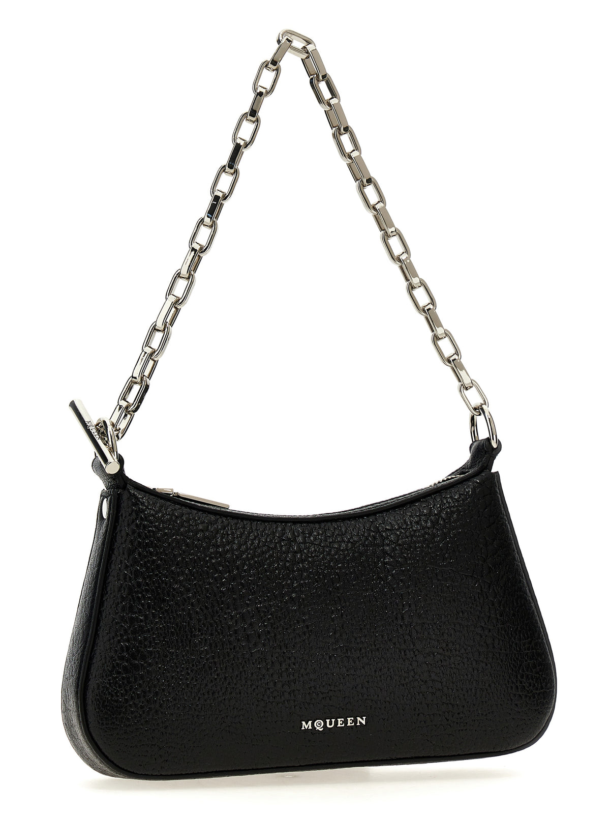 Alexander McQueen Sac Fourre-tout Noir Cuir d'Agneau T-Bar Mini