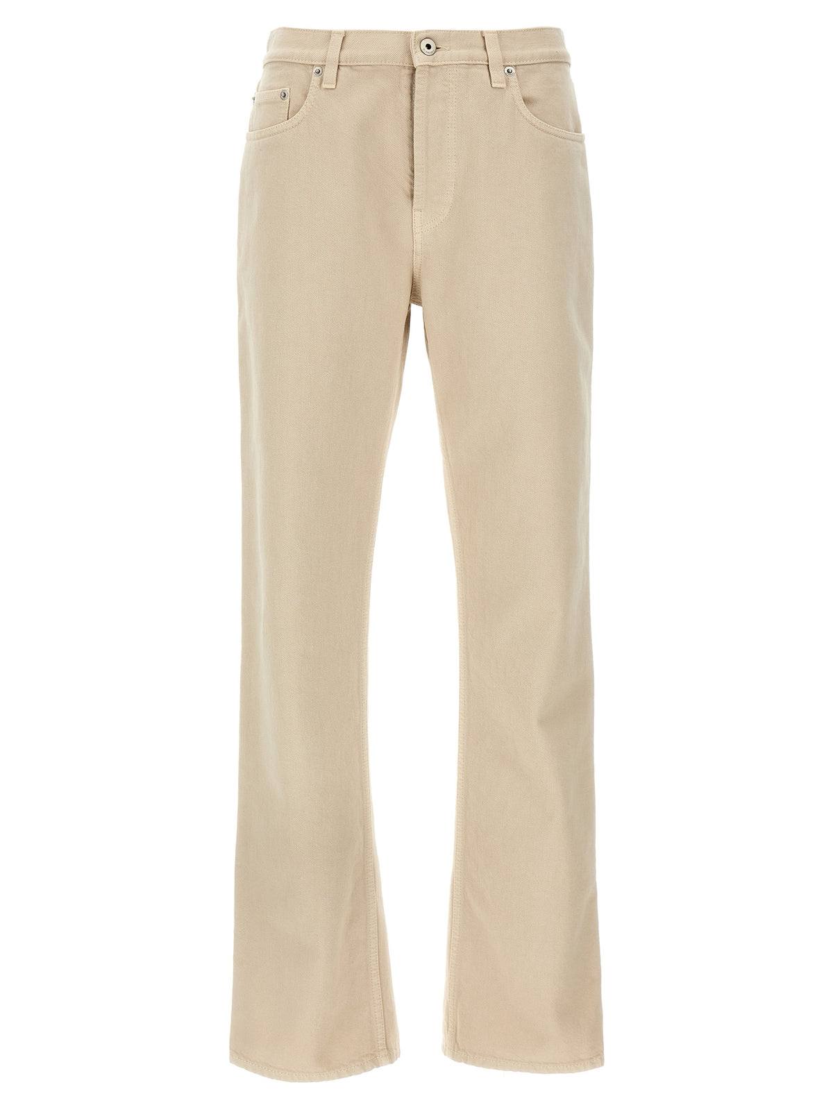 Pantalon décontracté en coton beige Burberry