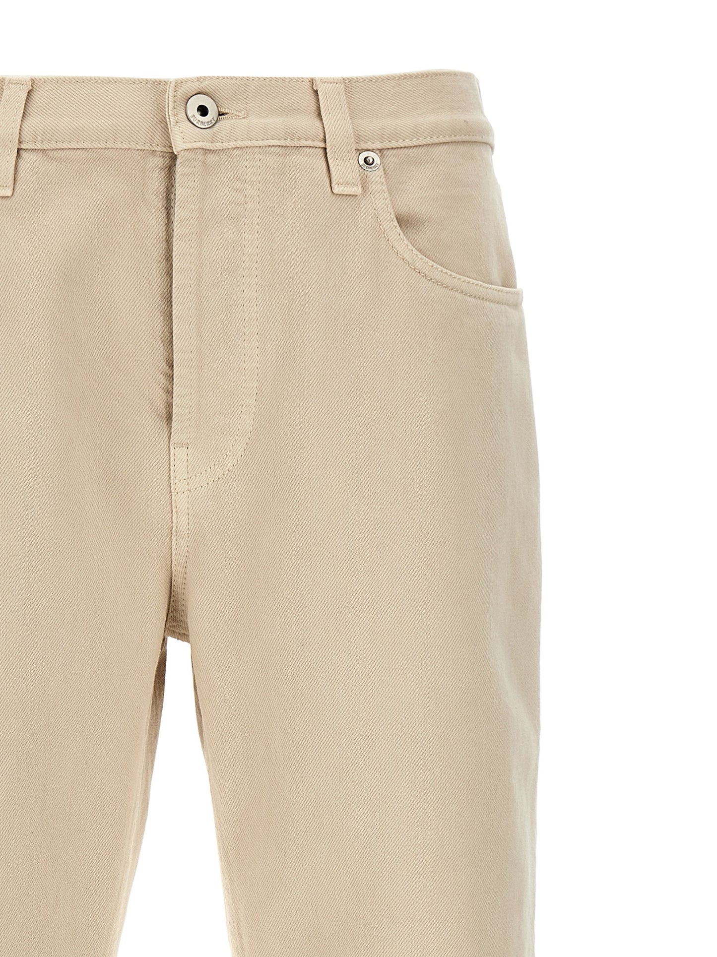 Pantalon décontracté en coton beige Burberry