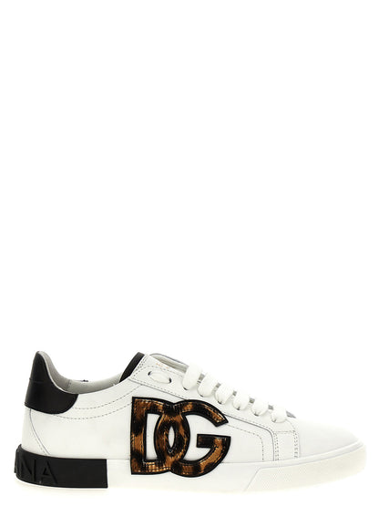 Dolce & Gabbana Portofino Calfskin Multicolor Low-Top Sneakers