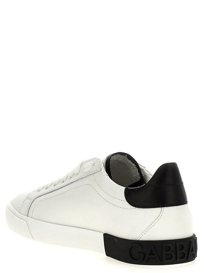 Dolce & Gabbana Portofino Calfskin Multicolor Low-Top Sneakers