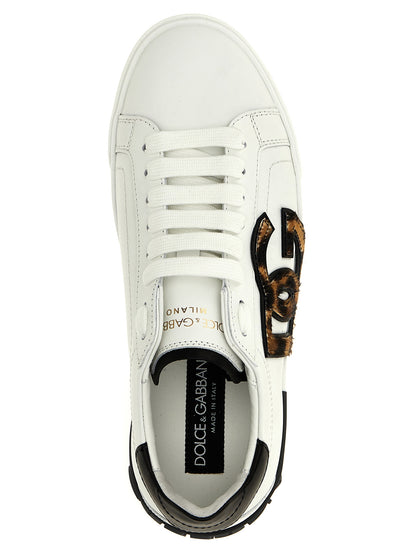 Dolce & Gabbana Portofino Calfskin Multicolor Low-Top Sneakers