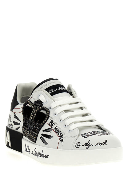 Baskets Dolce & Gabbana en veau bicolore Portofino