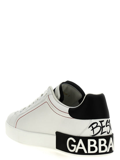 Baskets Dolce & Gabbana en veau bicolore Portofino