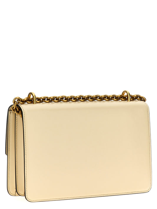 Bolso de hombro Valentino Garavani de piel de becerro blanca