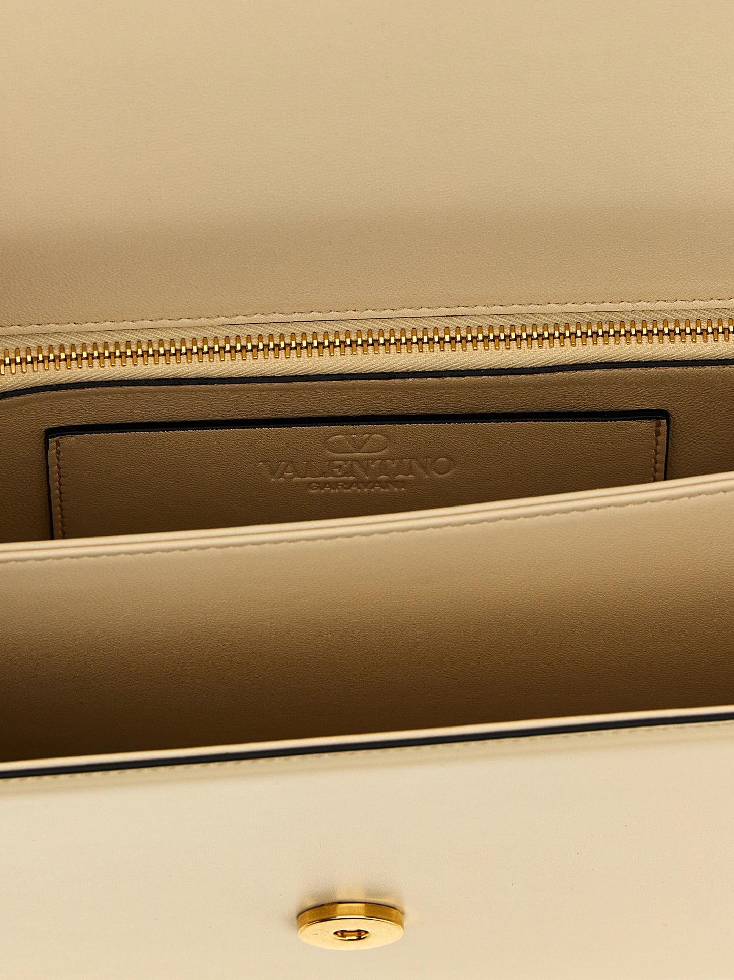 Bolso de hombro Valentino Garavani de piel de becerro blanca