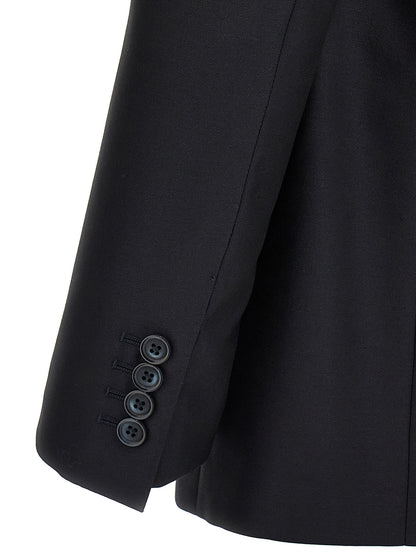 Costume deux pièces en laine vierge bleu Dolce & Gabbana