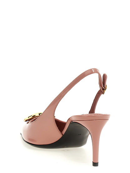 Sandalias De Tacón Medio De Piel Multicolor Dolce & Gabbana