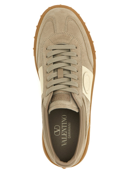 Valentino Garavani Beige Calfskin Low-Top Trainers