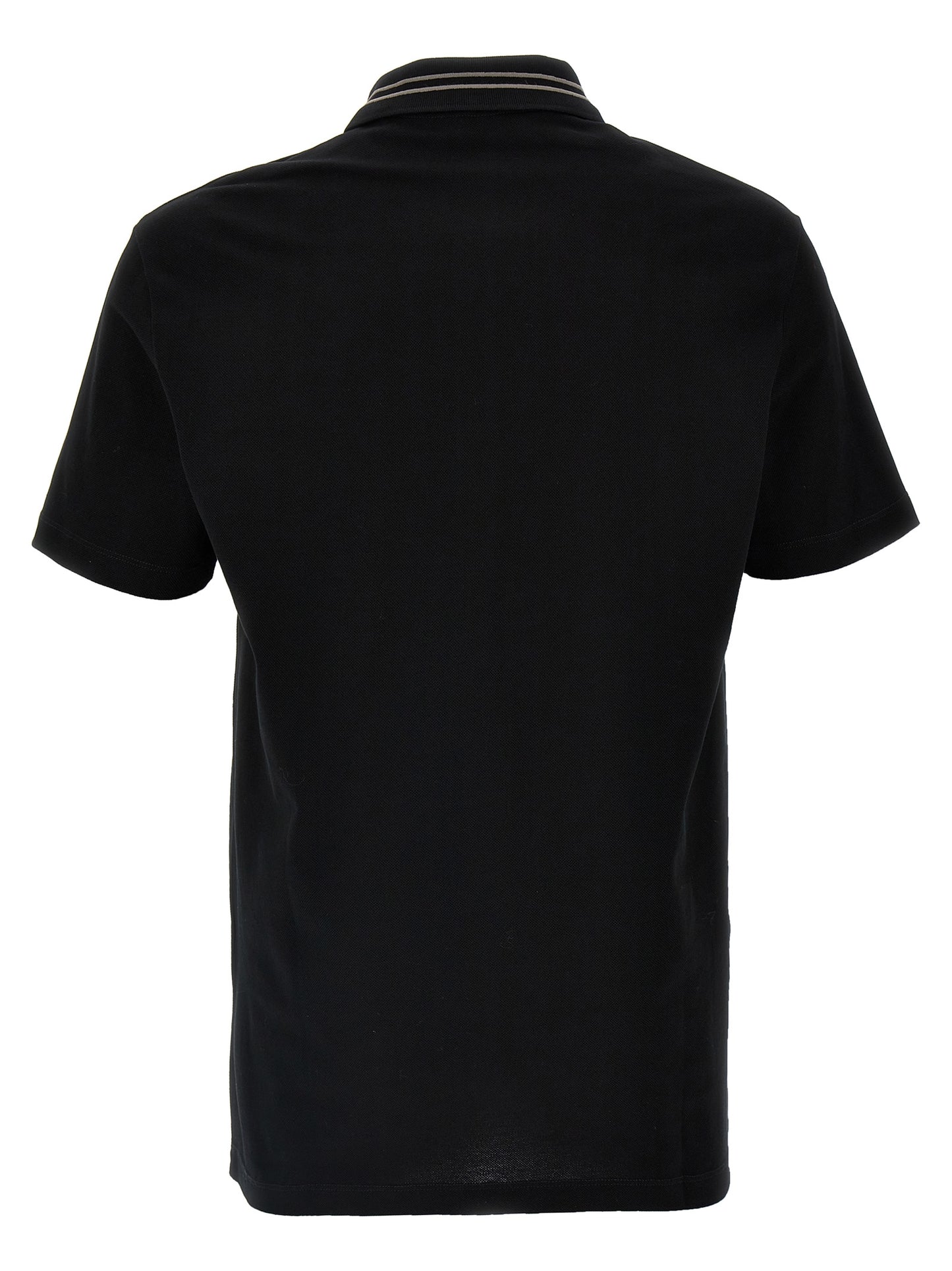 Polo en coton noir Versace