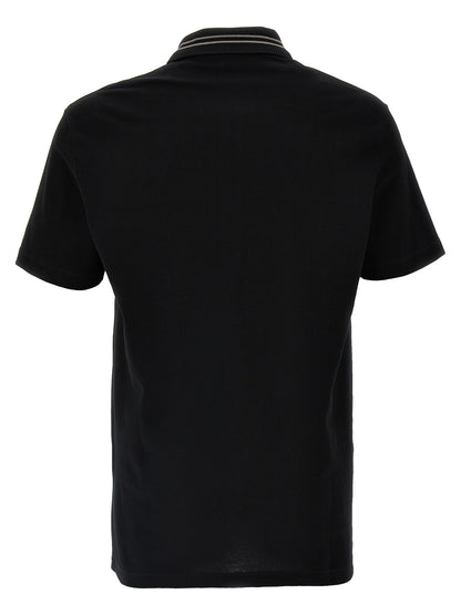 Polo en coton noir Versace