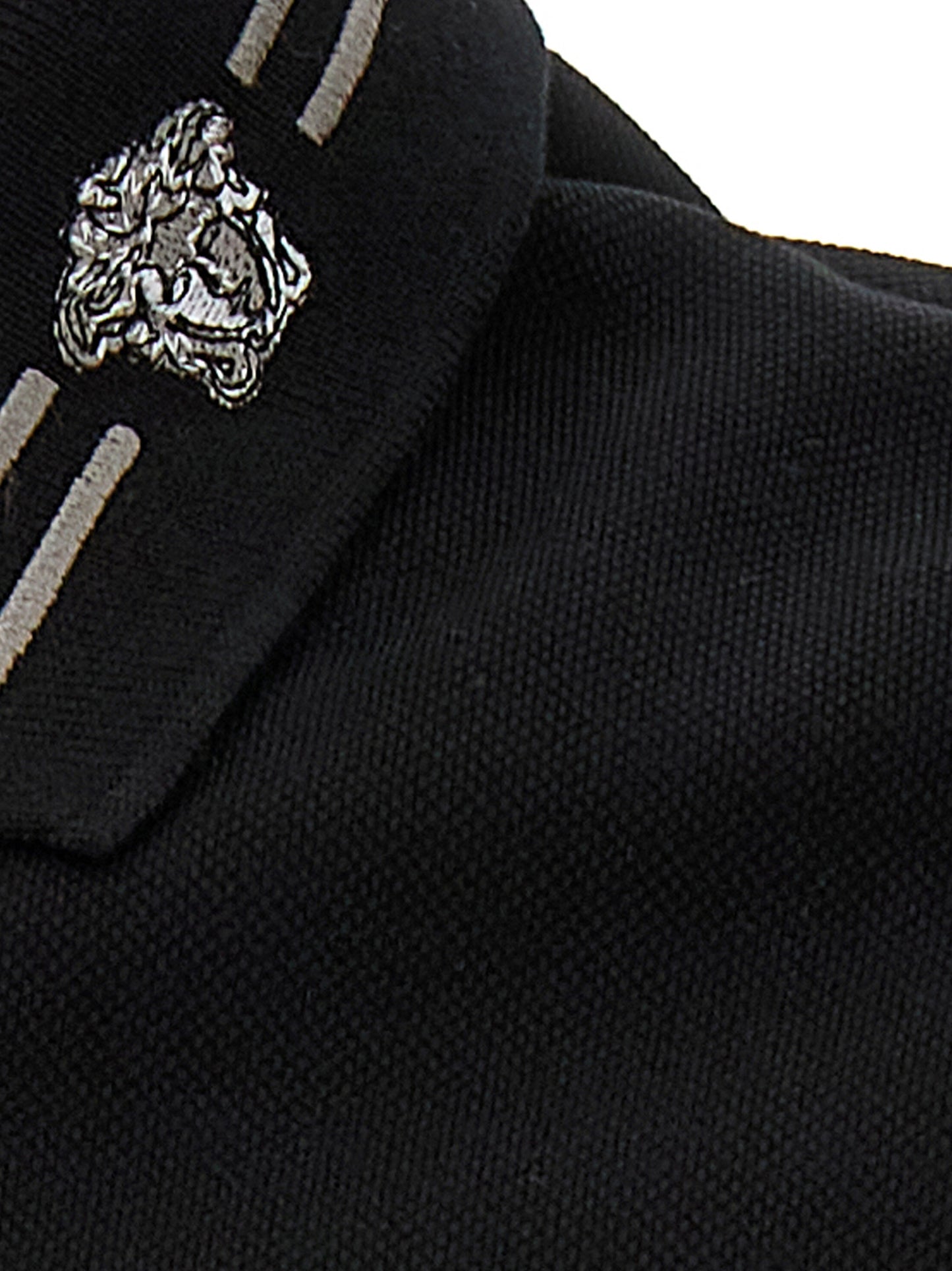 Polo en coton noir Versace