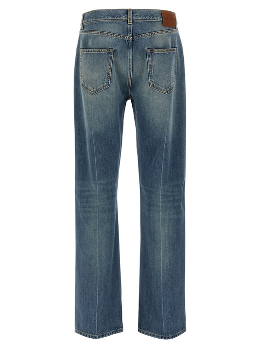 Alexander McQueen Jeans Rectos de Algodón Azules