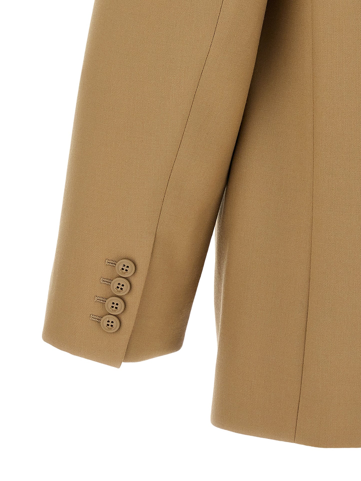 Blazer de lana beige de Saint Laurent