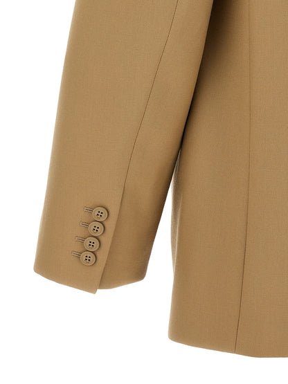 Blazer de lana beige de Saint Laurent