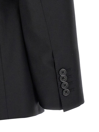 Costume deux-pièces en laine vierge noire modèle Martini Dolce & Gabbana