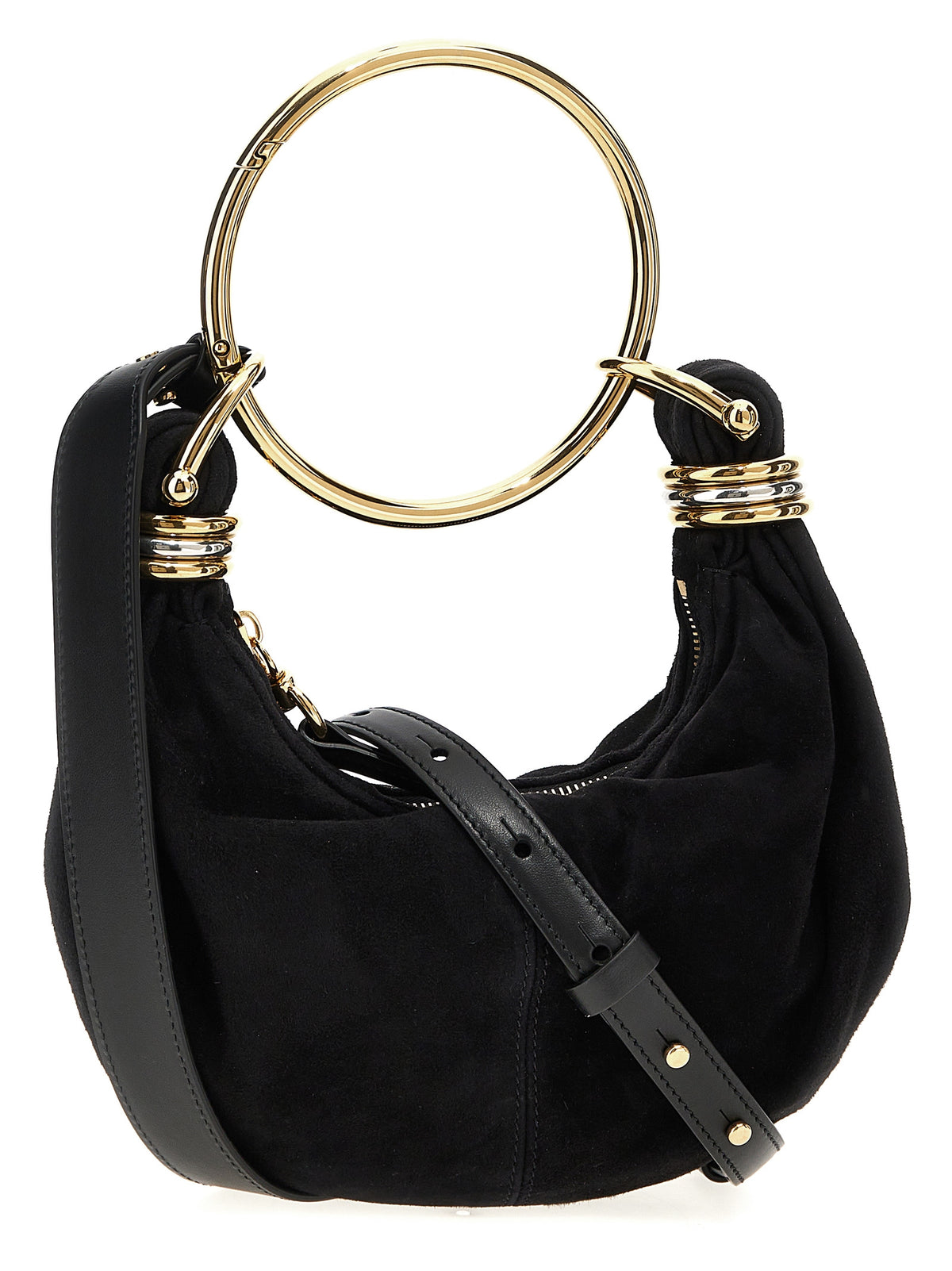 Chloé Black Goatskin Bracelet Hobo Mini Bag