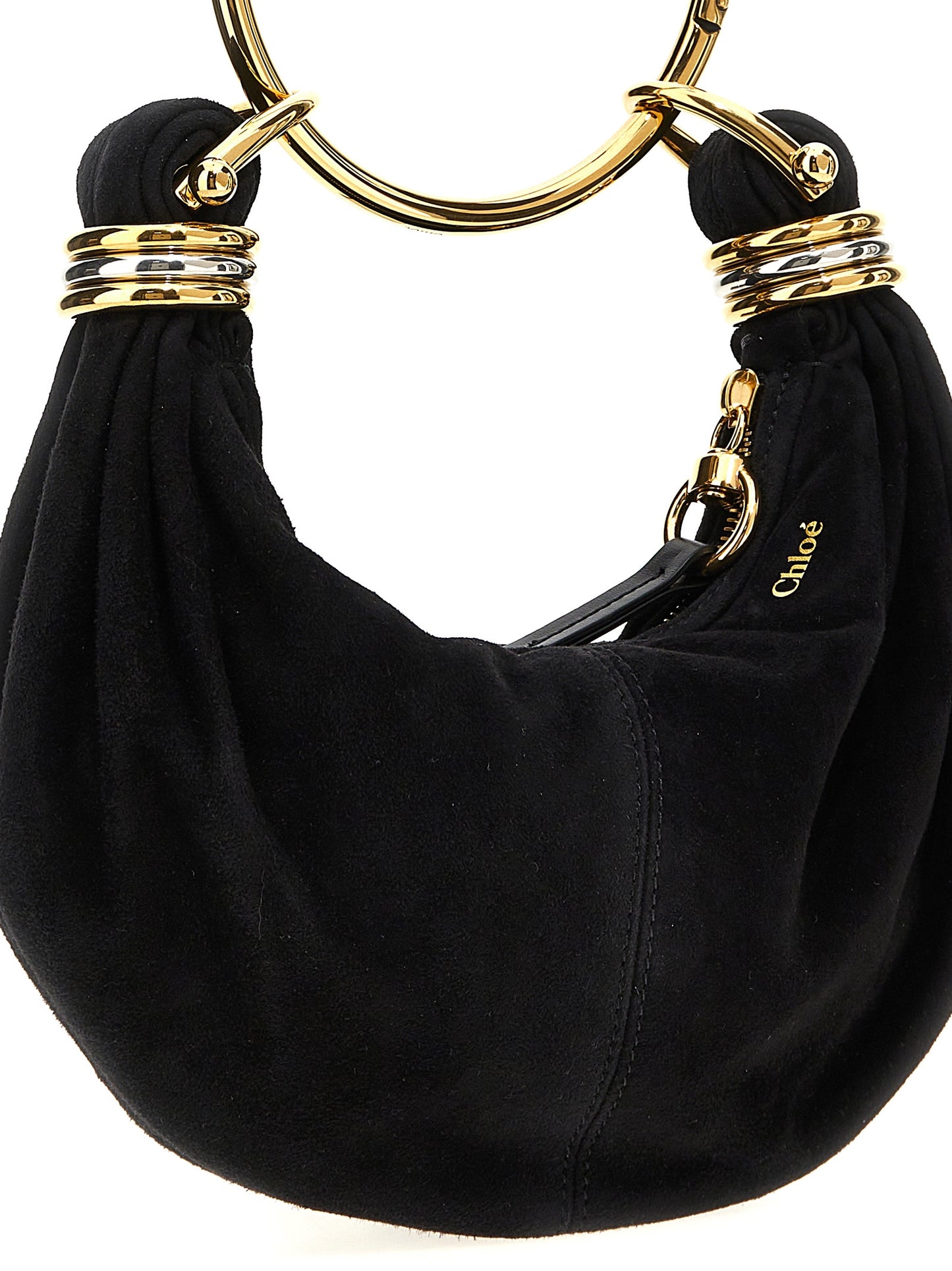 Chloé Black Goatskin Bracelet Hobo Mini Bag