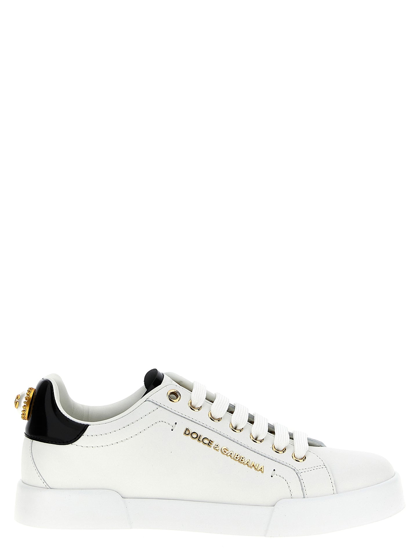 Dolce & Gabbana Bicolor Calfskin Low-Top Sneakers