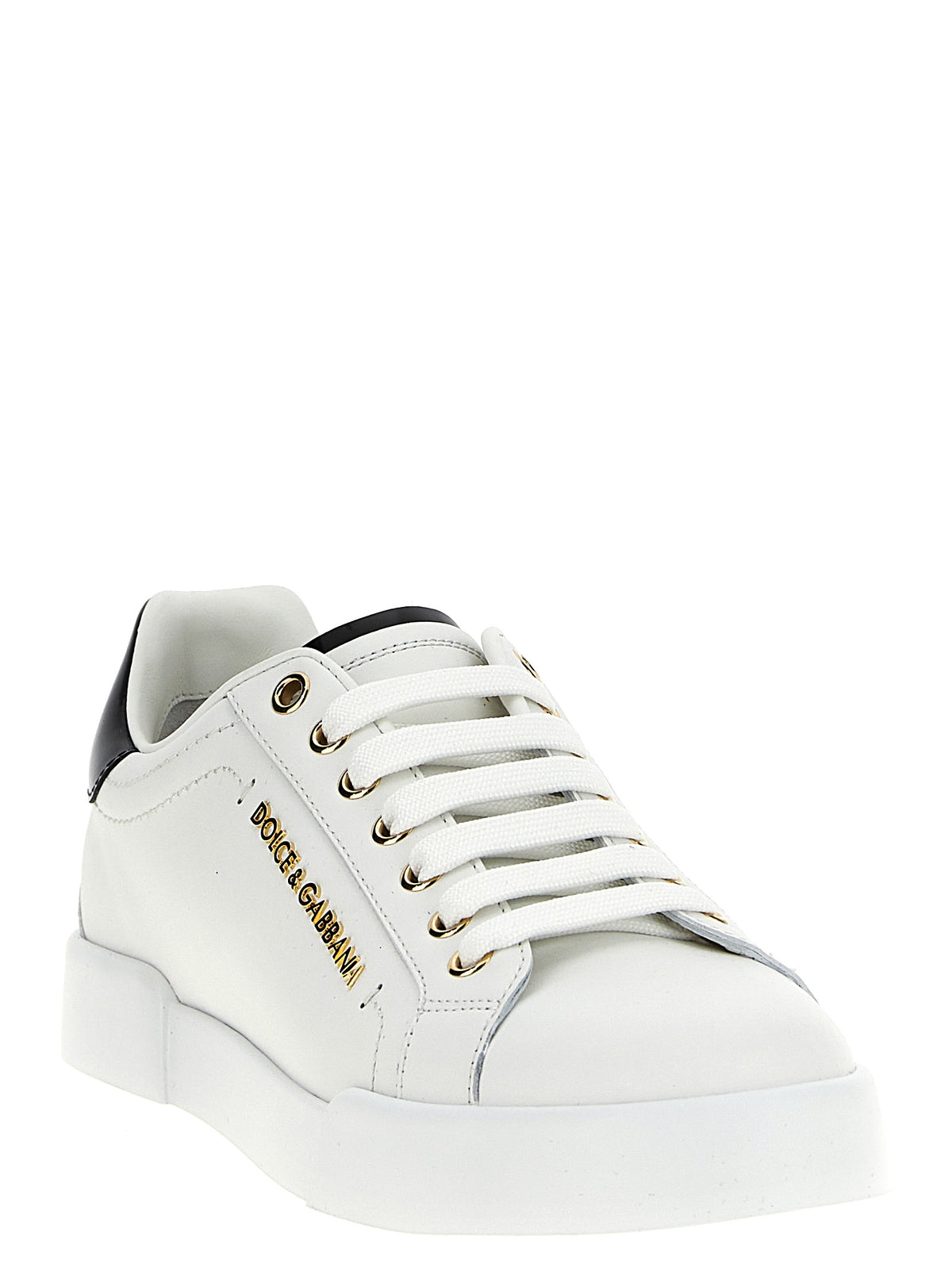 Dolce & Gabbana Bicolor Calfskin Low-Top Sneakers