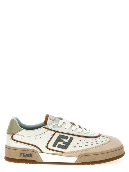 Baskets Fendi en Cuir Beige Style Urbain Moderne