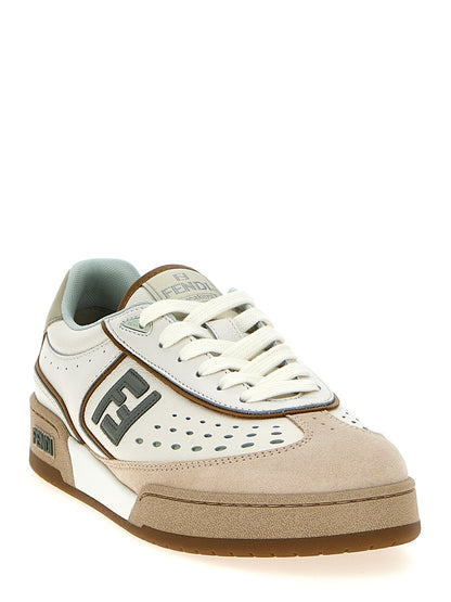 Baskets Fendi en Cuir Beige Style Urbain Moderne