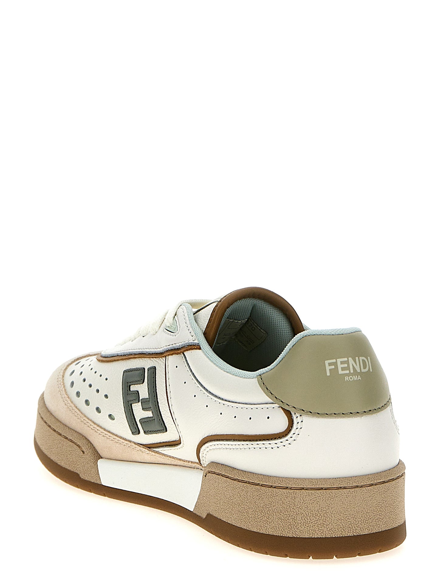 Baskets Fendi en Cuir Beige Style Urbain Moderne