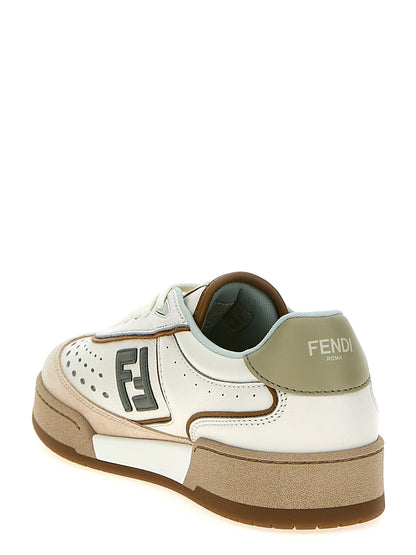 Baskets Fendi en Cuir Beige Style Urbain Moderne