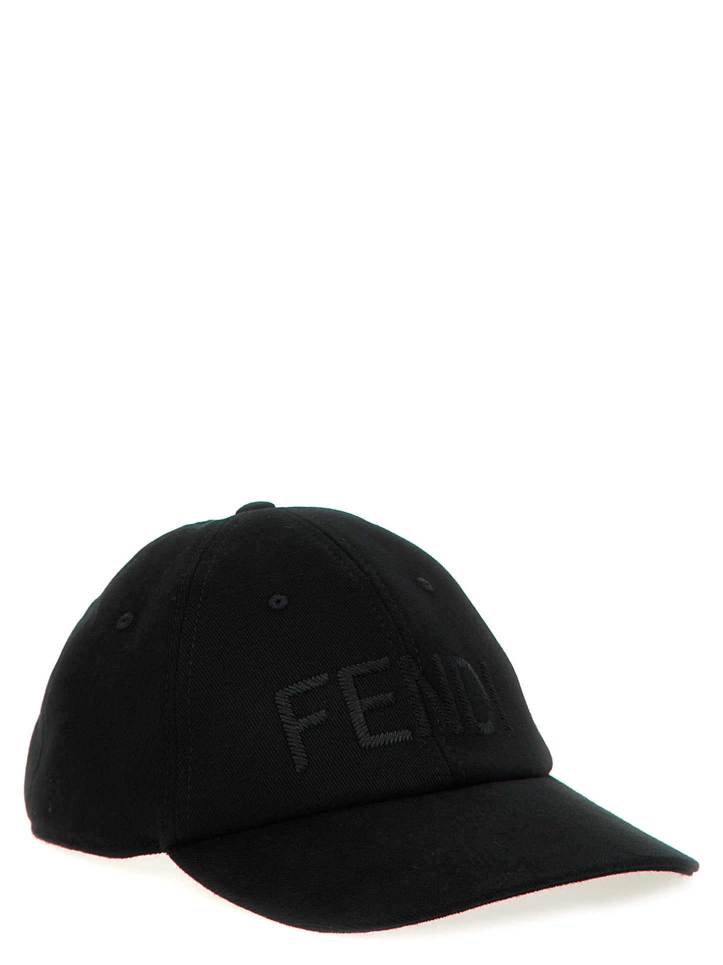 Gorra Fendi de algodón negra (gorra de béisbol)