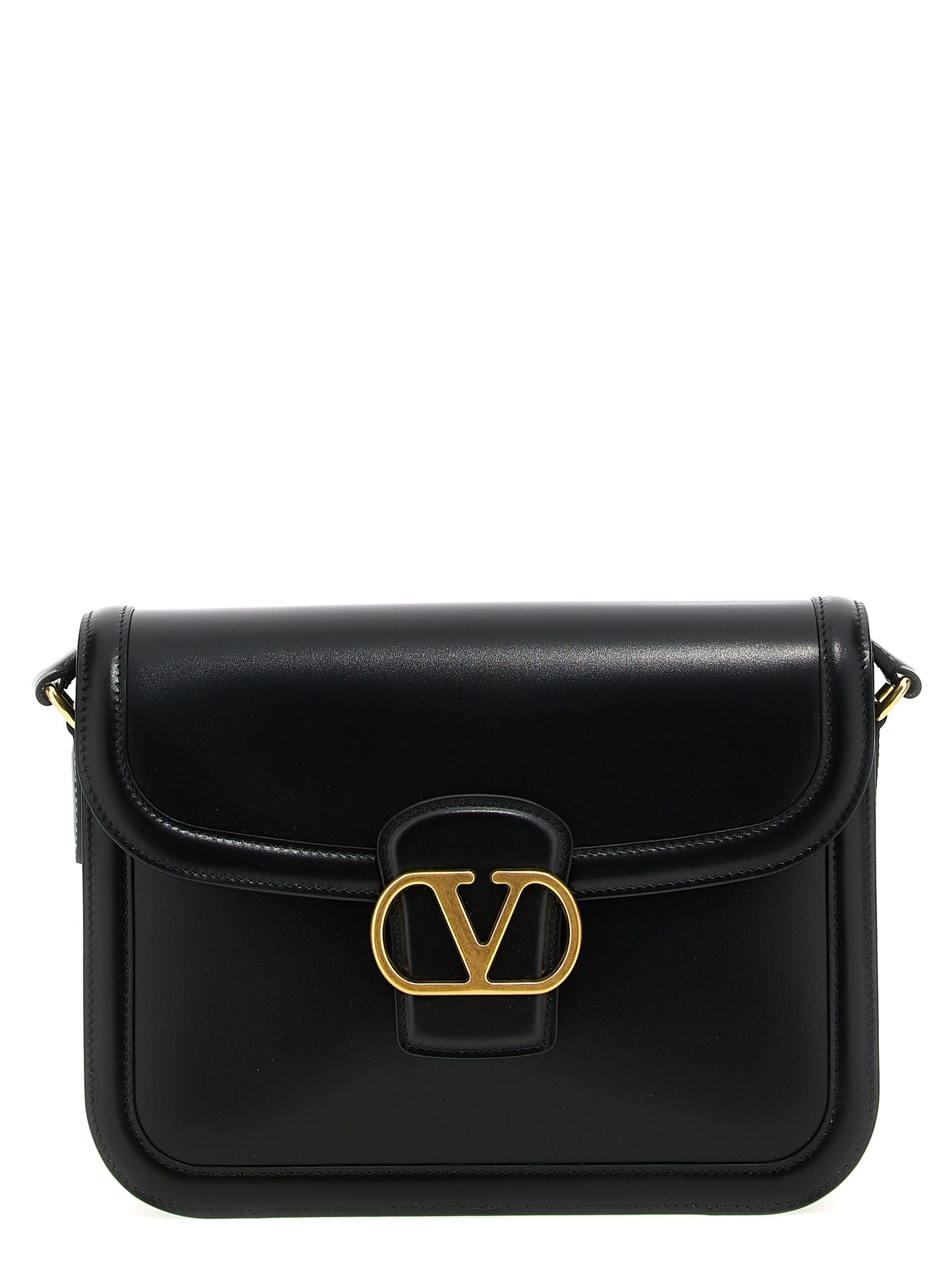 Bolso de hombro Valentino Garavani de piel de becerro negra