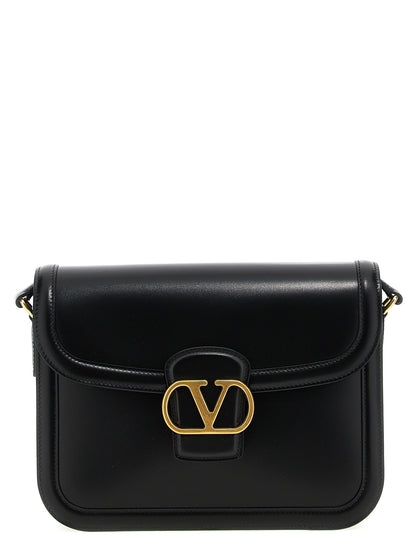 Bolso de hombro Valentino Garavani de piel de becerro negra
