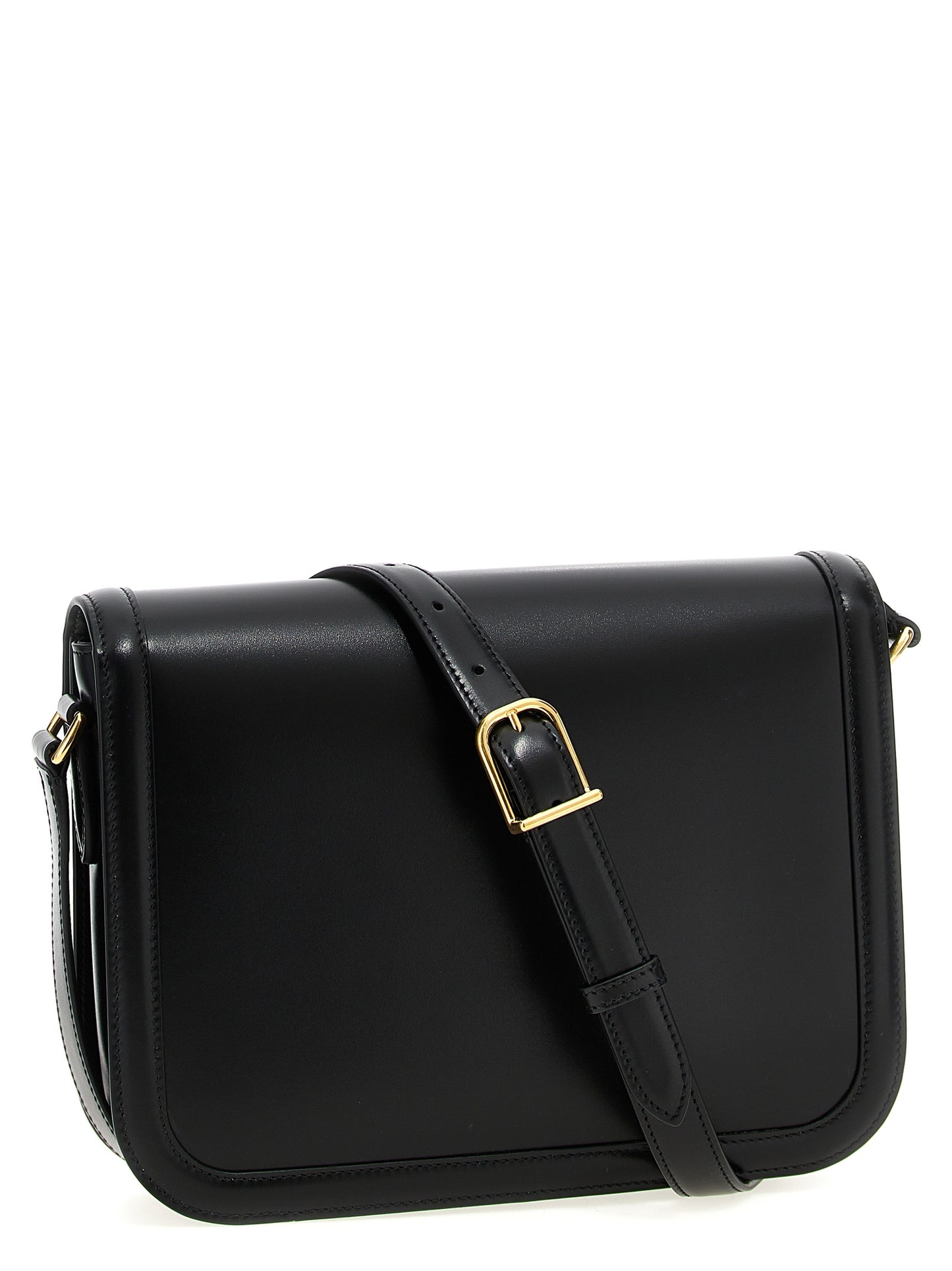 Bolso de hombro Valentino Garavani de piel de becerro negra
