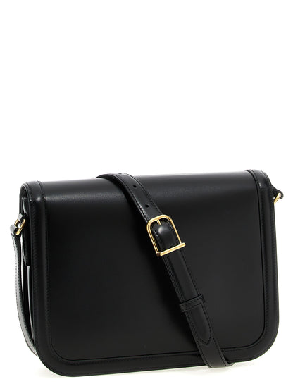Bolso de hombro Valentino Garavani de piel de becerro negra