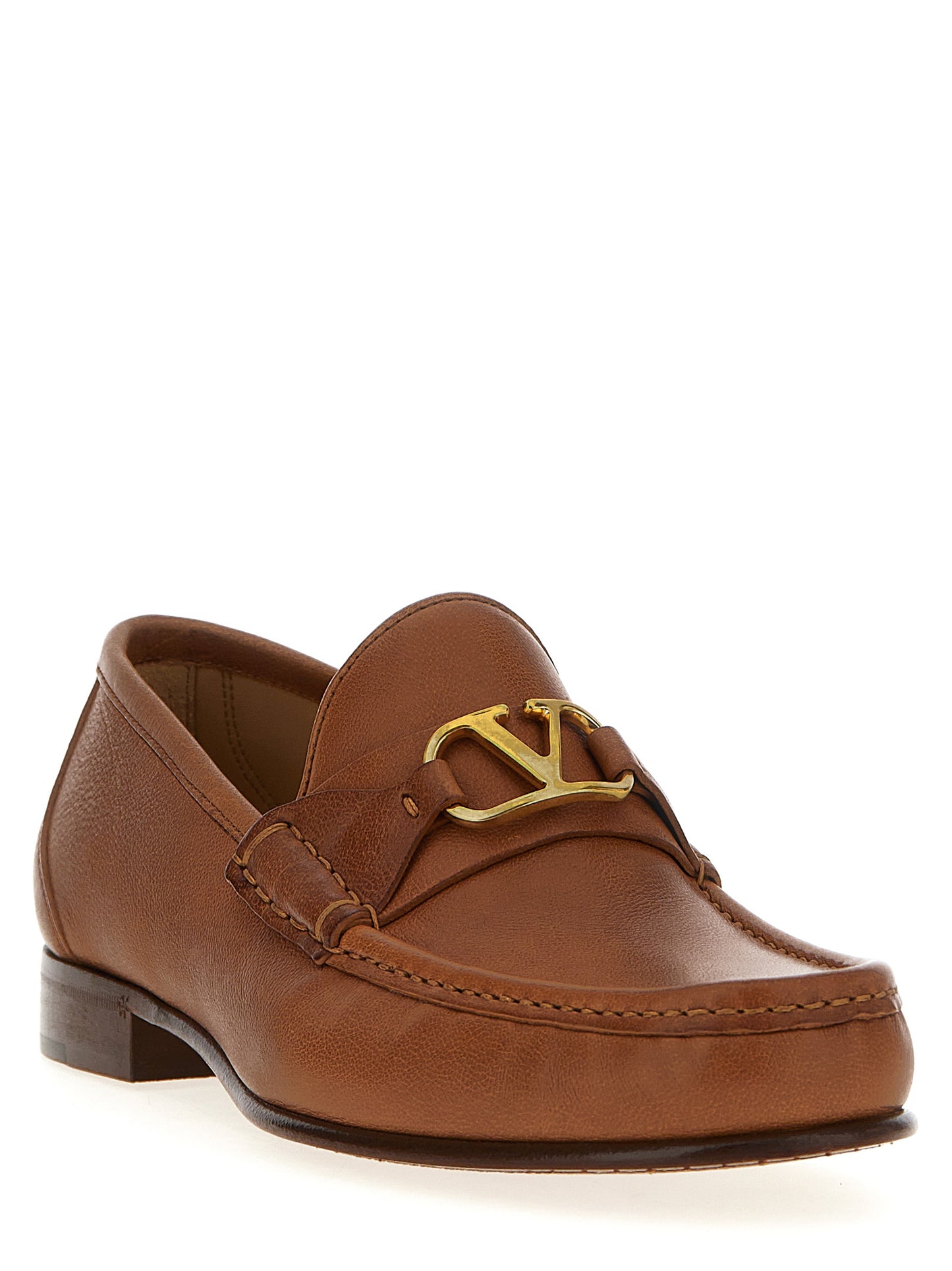 Mocassins sans lacets Valentino Garavani en cuir marron