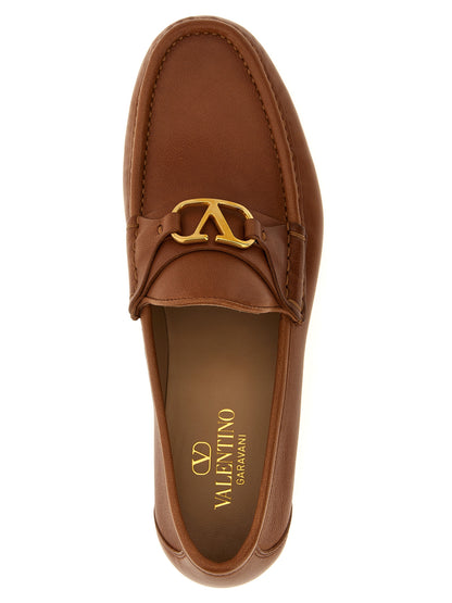 Mocassins sans lacets Valentino Garavani en cuir marron