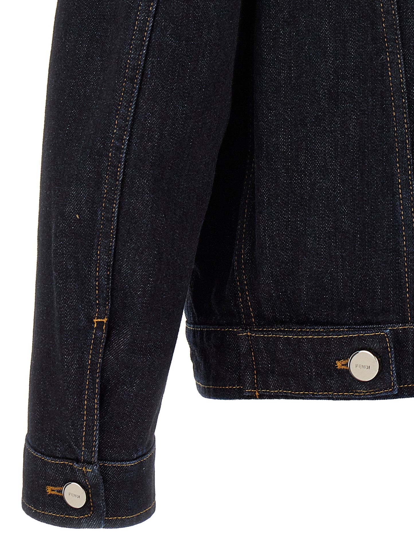 Chaqueta Vaquera De Denim De Algodón En Color Azul Fendi