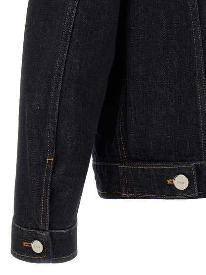 Chaqueta Vaquera De Denim De Algodón En Color Azul Fendi