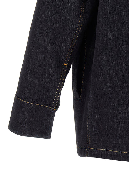 Chaqueta de mezclilla Fendi de algodón azul
