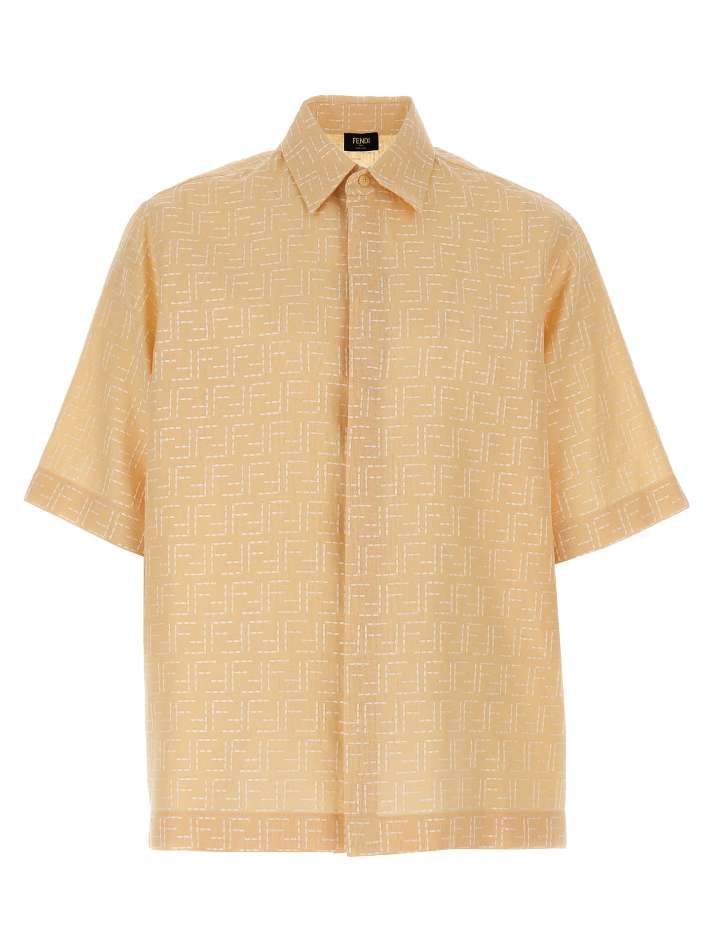 Blusa Fendi de lino beige