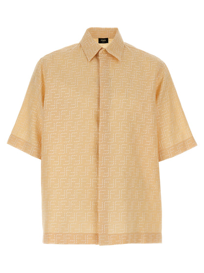 Blusa Fendi de lino beige