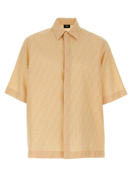Blusa Fendi de lino beige