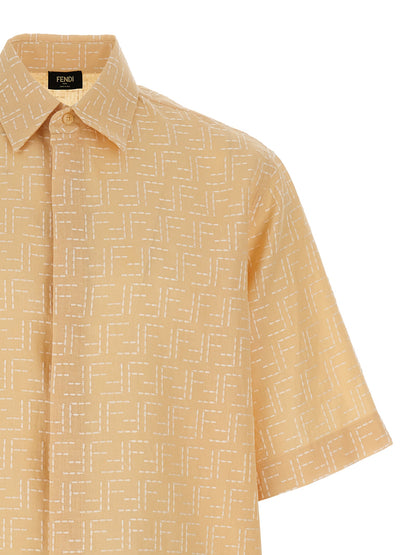 Blusa Fendi de lino beige