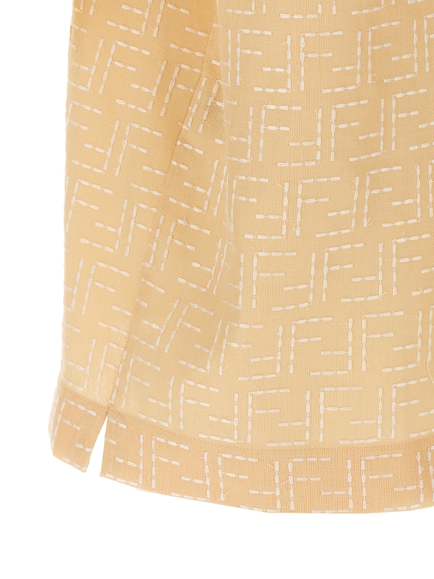 Blusa Fendi de lino beige