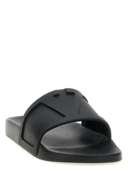 Valentino Garavani Coolside Black Plastic Sandals