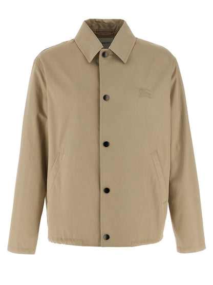 Chaqueta Burberry De Algodón Beige De Largo Completo