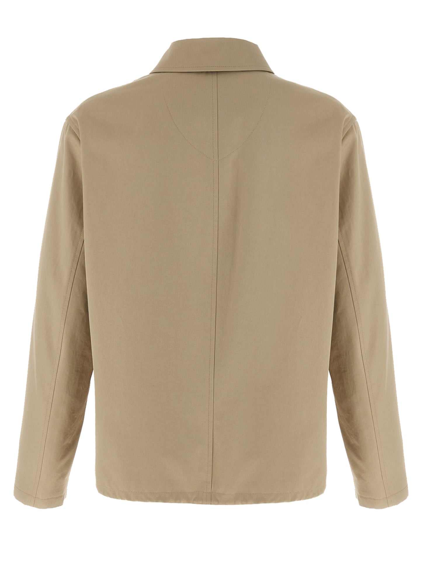 Chaqueta Burberry De Algodón Beige De Largo Completo