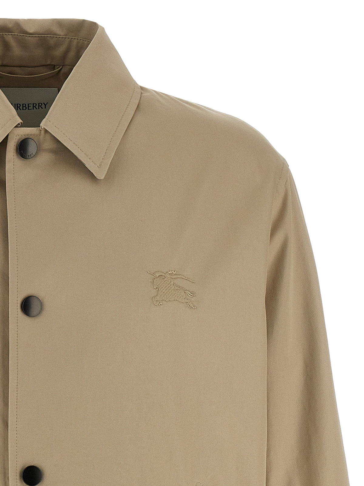 Chaqueta Burberry De Algodón Beige De Largo Completo