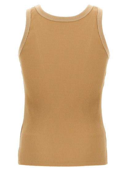 Fendi Tops sin mangas de poliamida beige